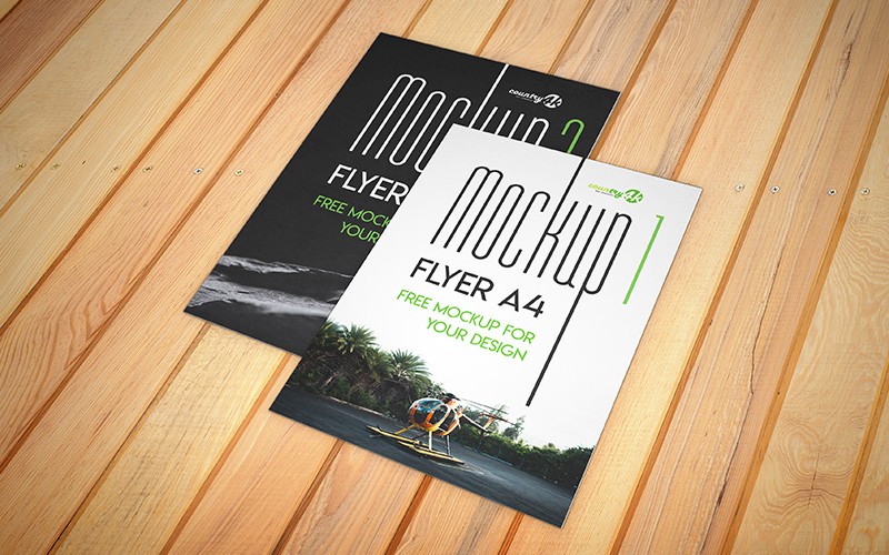 20 Premium and Free PhotoRealistic Flyer MockUps in PSD Counrty4k