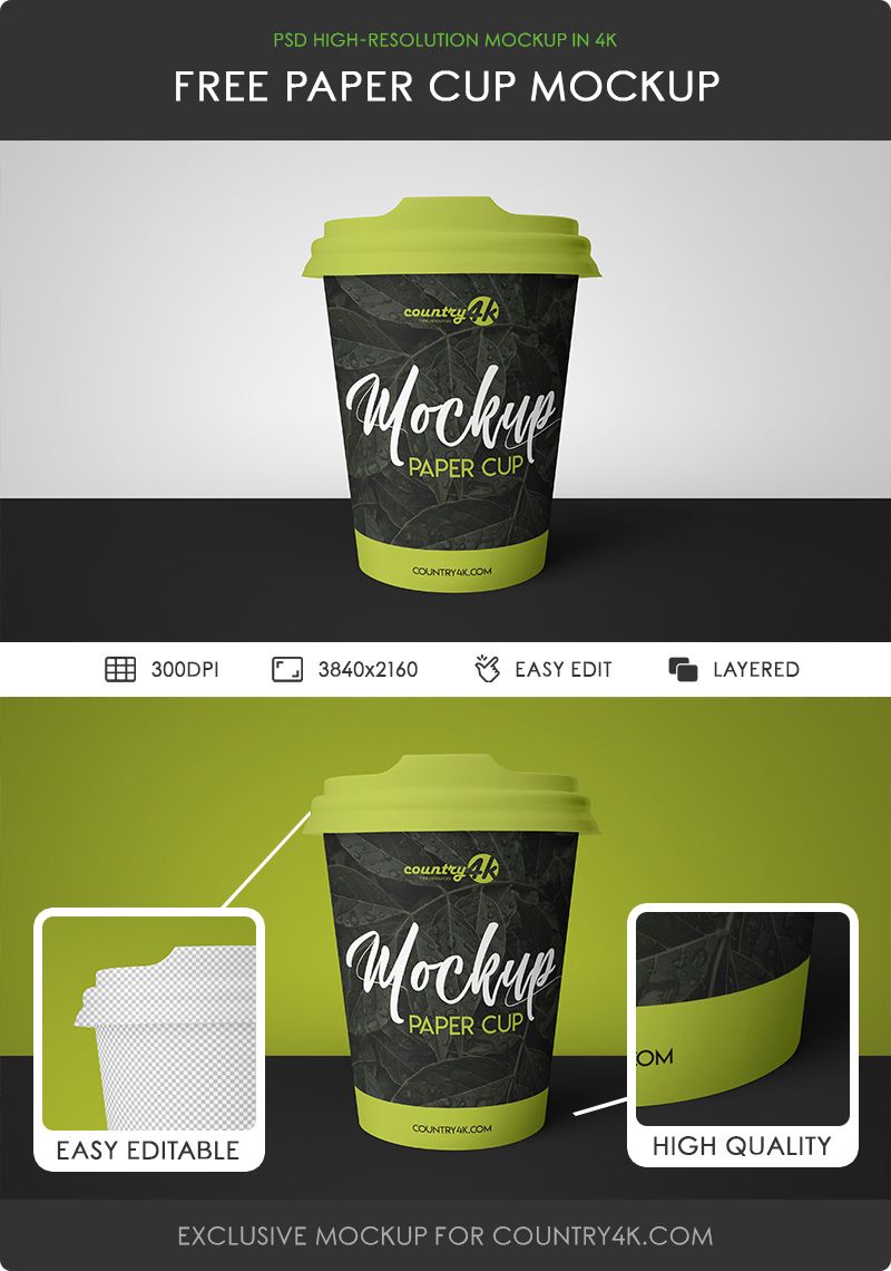 Free Paper Cup MockUp