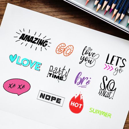 Free Instagram Stories Stickers Vector Set