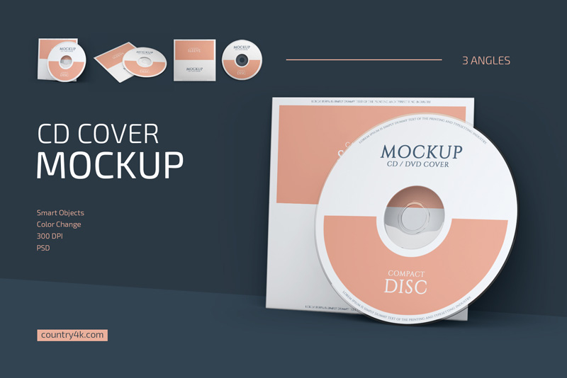 CD Cover Mockup Set 1