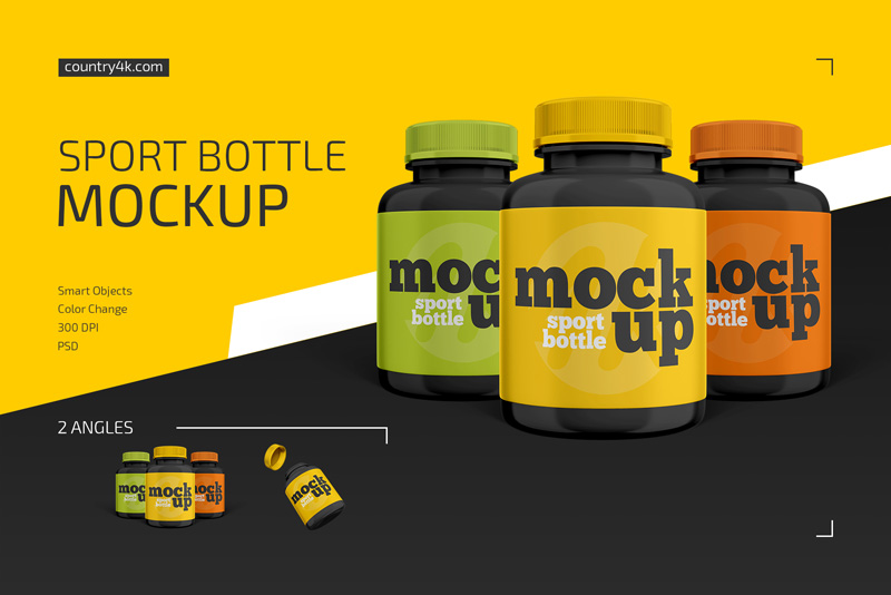 Sport Bottle Mockup Set 1