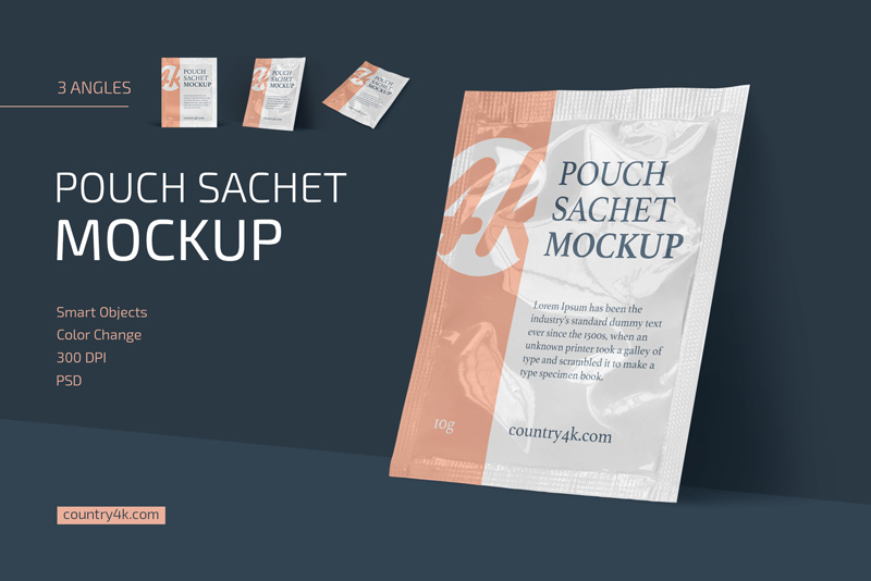 Pouch Sachet Mockup Set 1