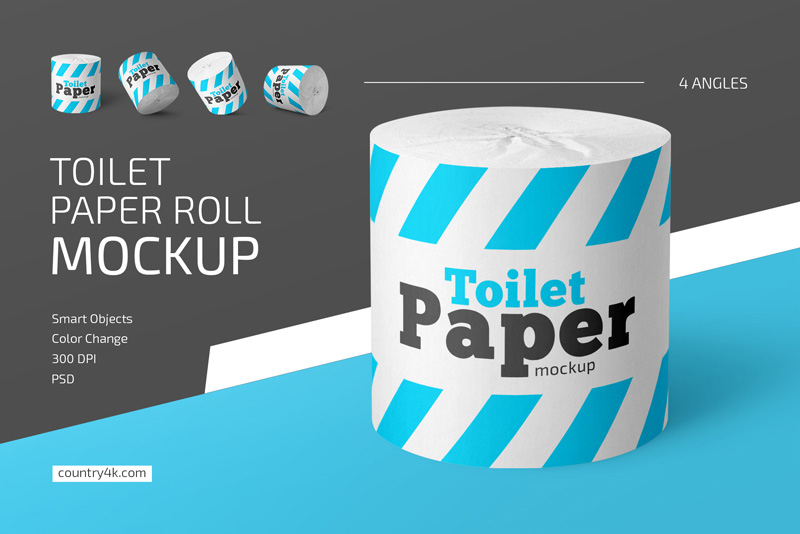 Toilet Paper Roll Mockup Set 1