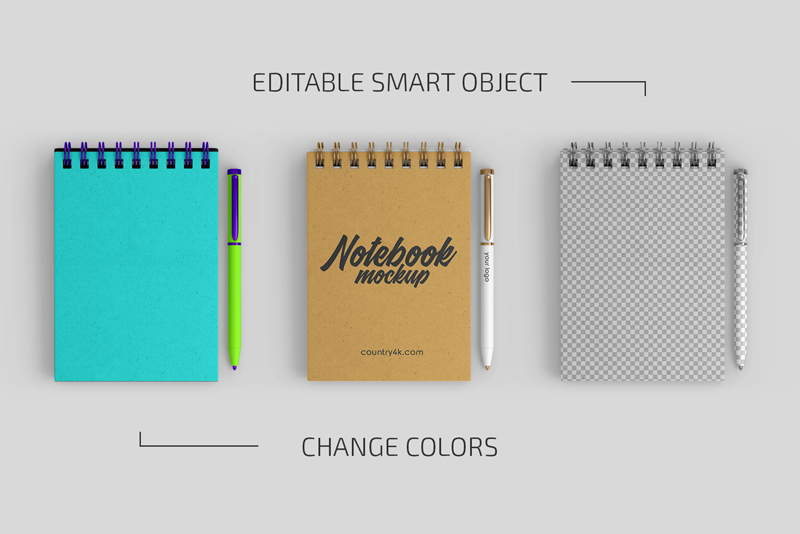 Spiral Notebook Mockup Set 2
