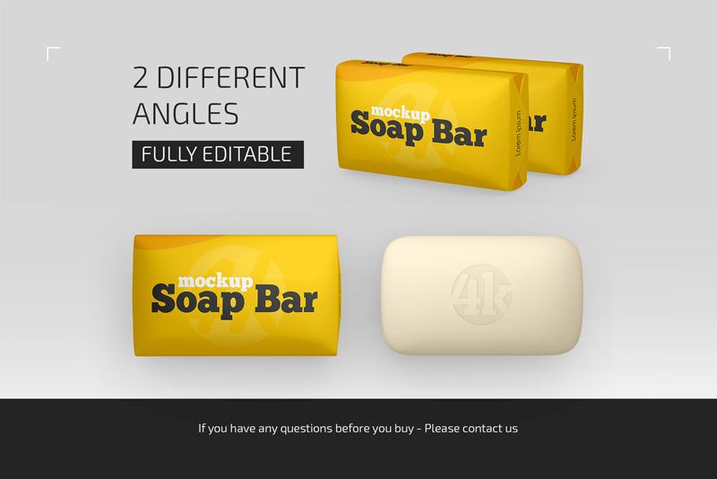 Matte Soap Bar Package Mockup Set 4