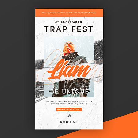 Free Trap Festival Instagram Story PSD Template