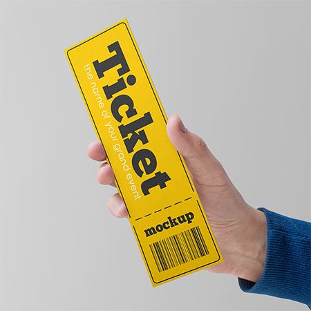 Paper Ticket Mockup Set
