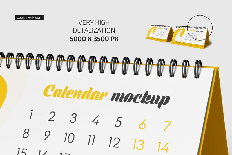 Desk Calendar v01 Mockup Set 3