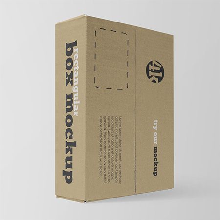 Rectangular Paper Box Mockup Set