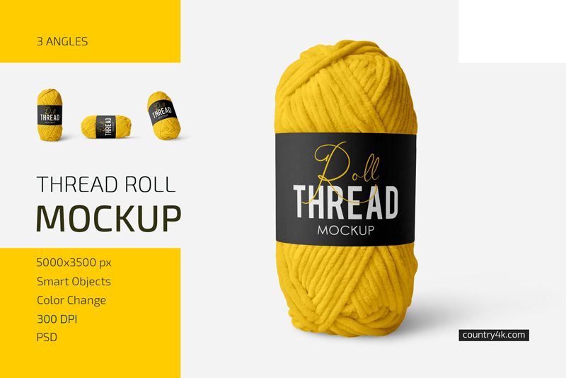 Thread Roll Mockup Set 1