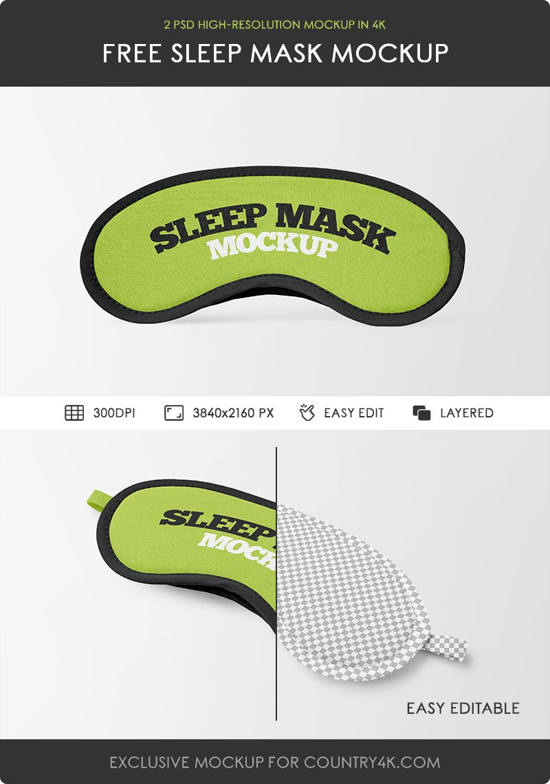 2 Free Sleep Mask Mockups