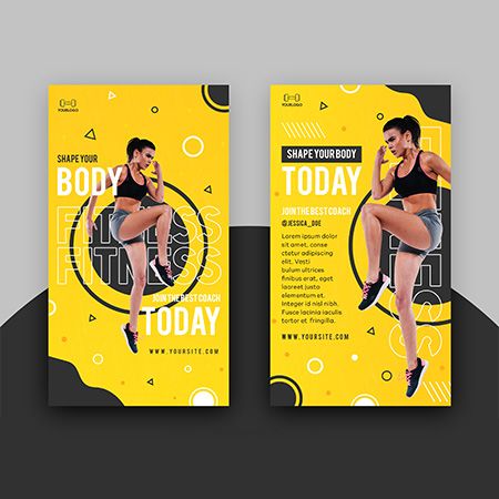 Free Fitness Instagram Story PSD Template