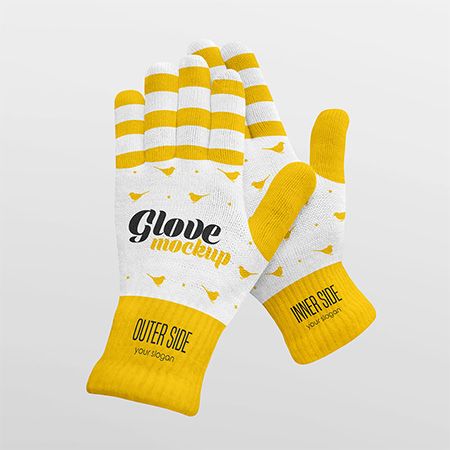 Winter Gloves Mockup Set