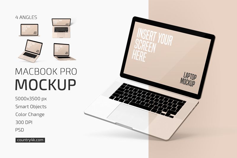 Macbook Pro Mockup Set 1