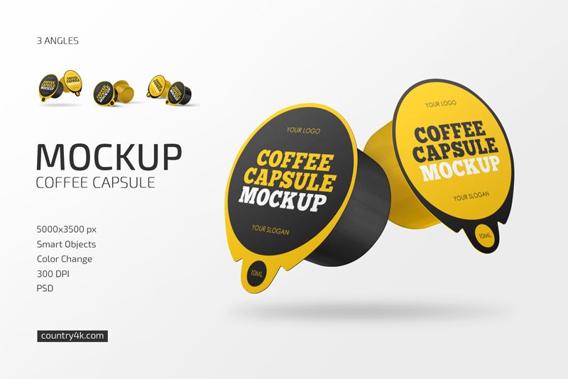 Coffee Capsule Mockup Set 1
