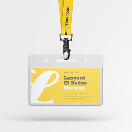 Lanyard ID Badge Mockup Set