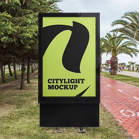 Free Citylight Advertising Poster Mockup