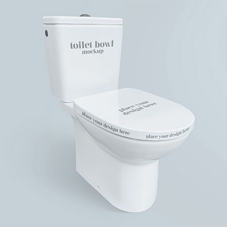 Free Toilet Bowl Mockup