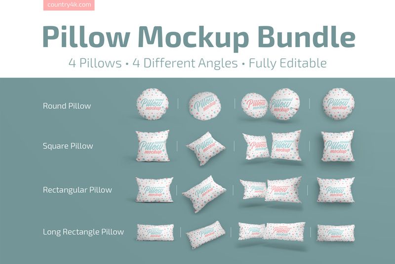 Pillow Mockup Bundle 1