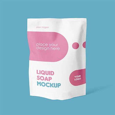 Pouch Liquid Soap Mockup Set