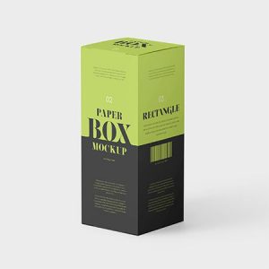 Free Long Rectangle Box Packaging Mockup - Country4k