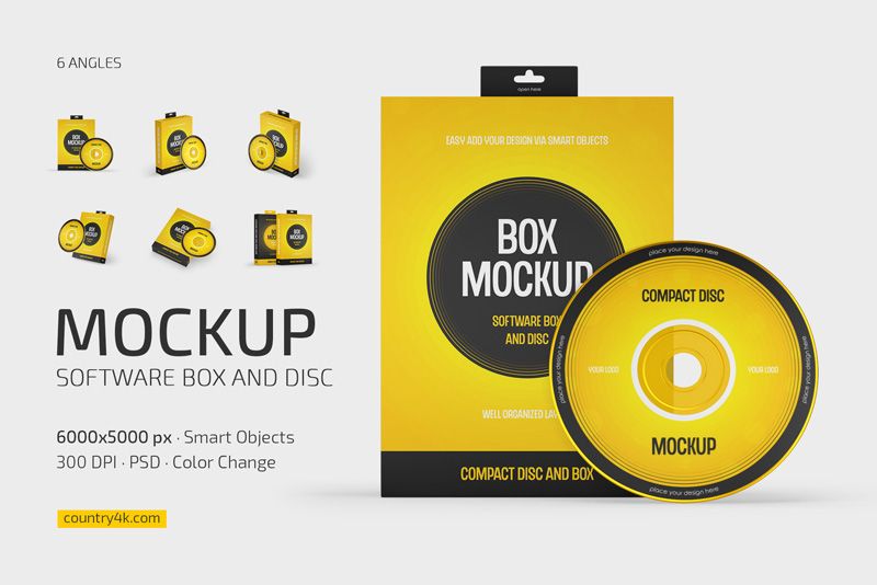 Preview 1 software box and disc mockup set