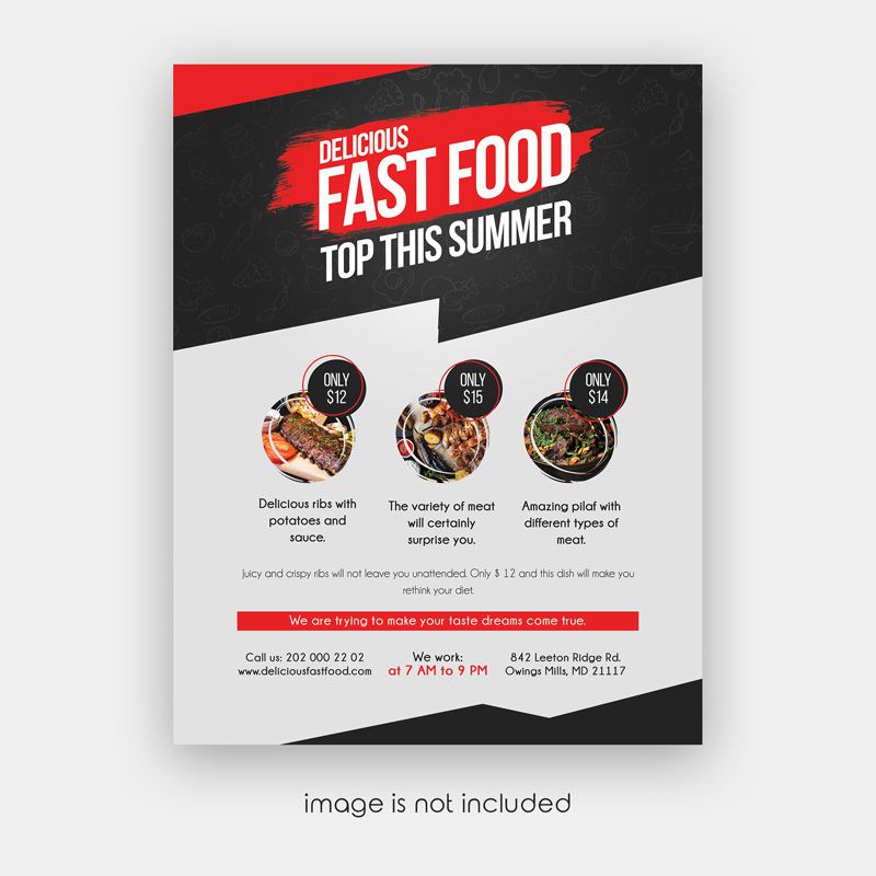 Fast food preview 1 free fast food flyer psd template