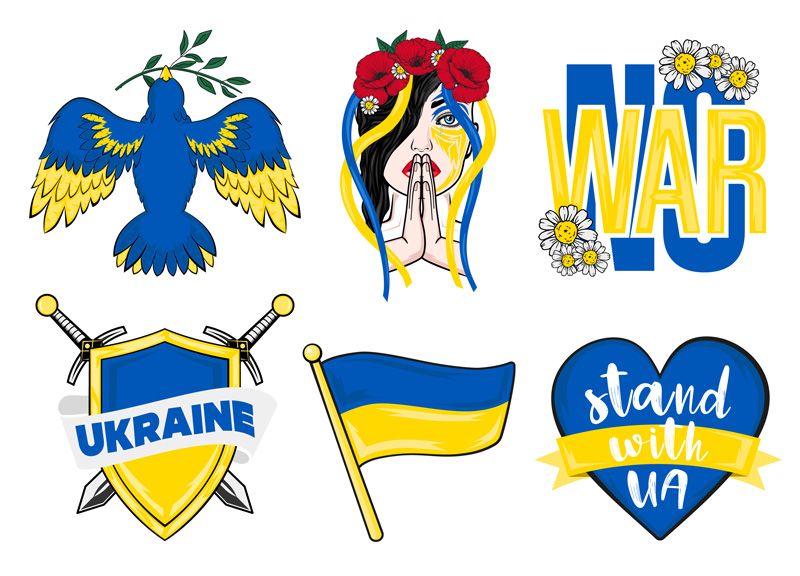 Stickers free ukraine stikers vector collection