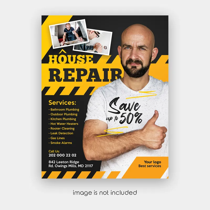 House repair preview country4k free house repair flyer psd template
