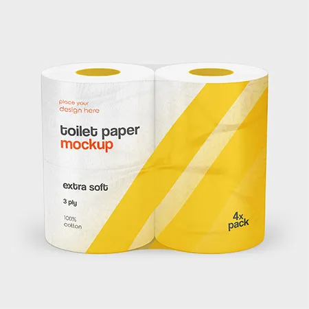 Preview mockup small toilet paper mockup set