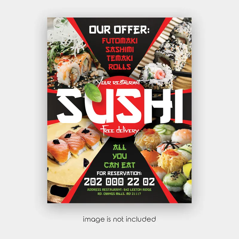 Sushi time preview country4k free sushi time flyer psd template