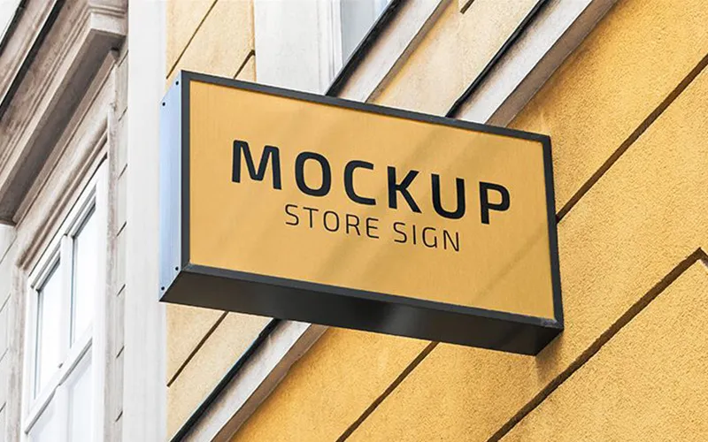 12 50 premium and free signboard mockup in psd