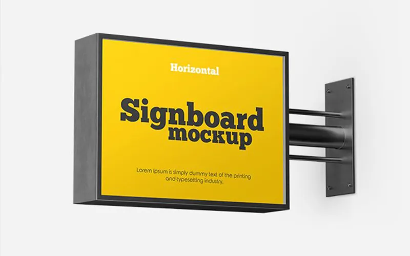 27 50 premium and free signboard mockup in psd