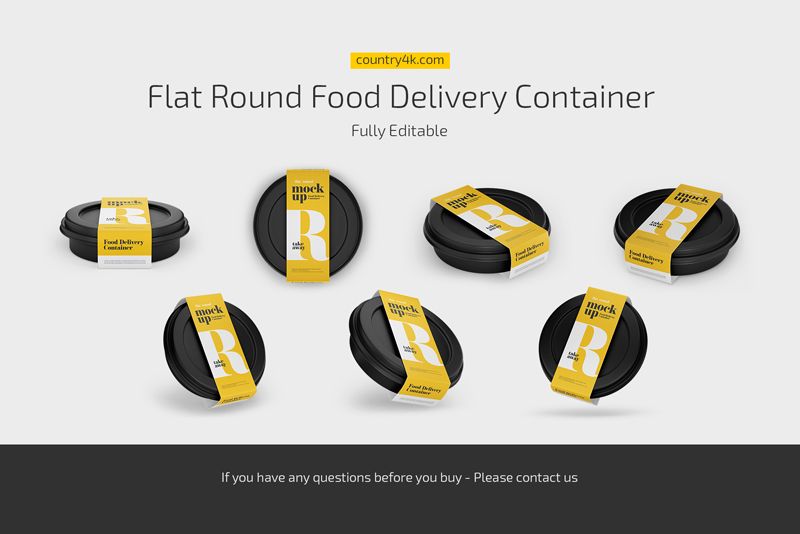 Preview 9 food delivery container mockup bundle