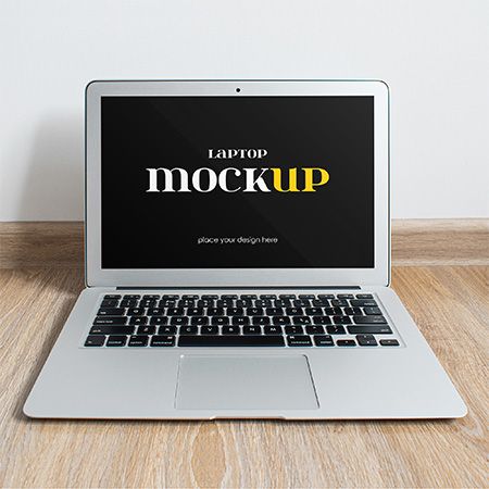 MacBook Air Silver – 2 Free Mockups PSD