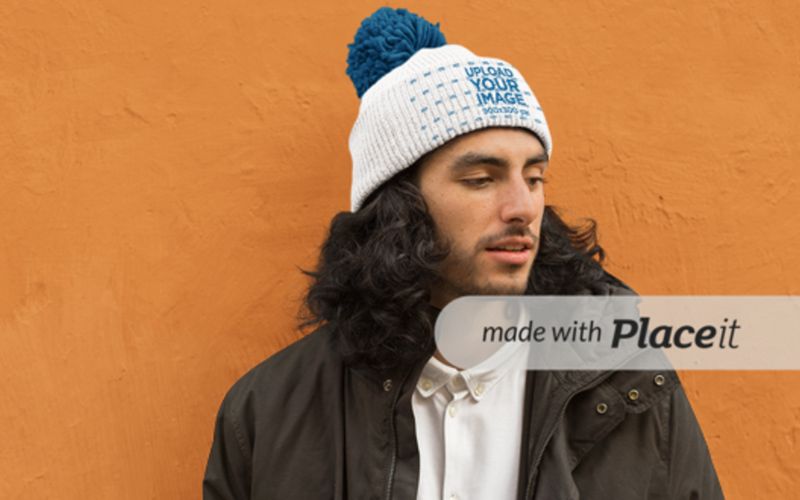 16 30 premium and free winter hat mockup in psd