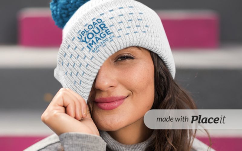 20 30 premium and free winter hat mockup in psd