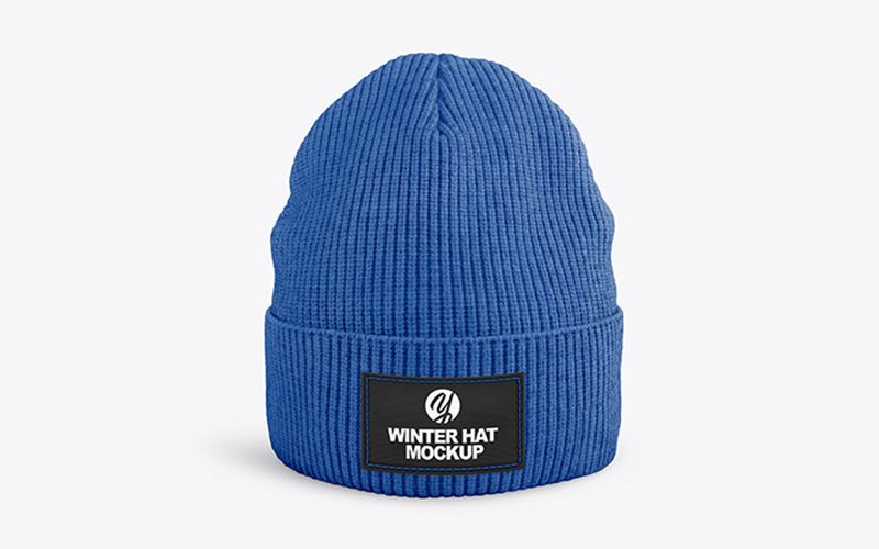 28 30 premium and free winter hat mockup in psd