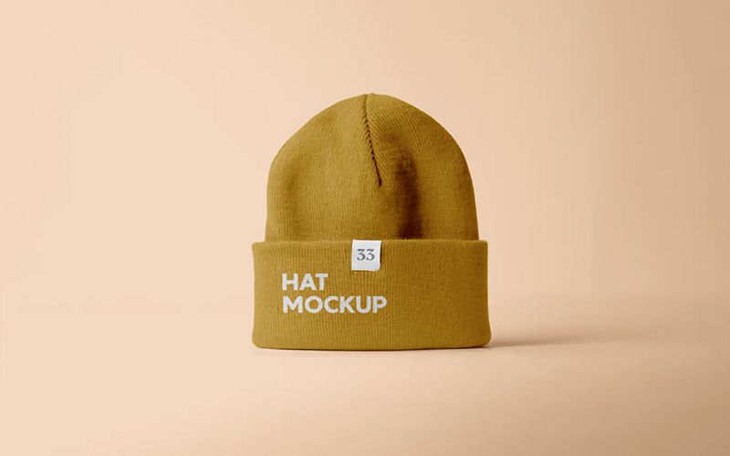 4 30 premium and free winter hat mockup in psd