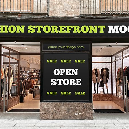 Fashion Storefront – Free Mockup PSD