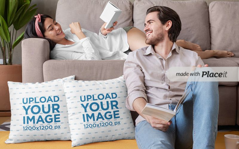 16 50 premium and free pillow mockup in psd