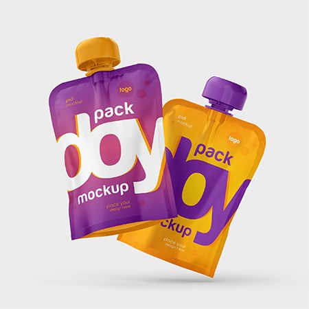 Glossy Doy Pack Mockup Set