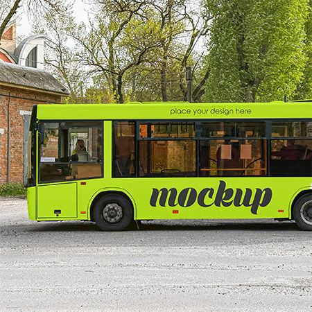 Mini Bus – Free Mockup PSD