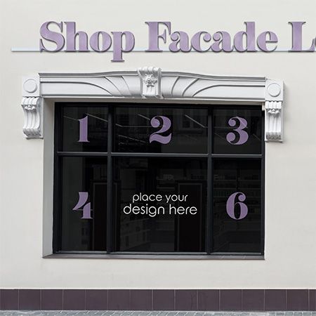 Preview mockup small shop facade logo free mockup psd