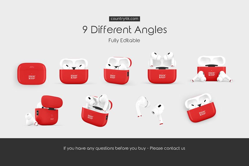 Preview 4 airpods pro mockup set