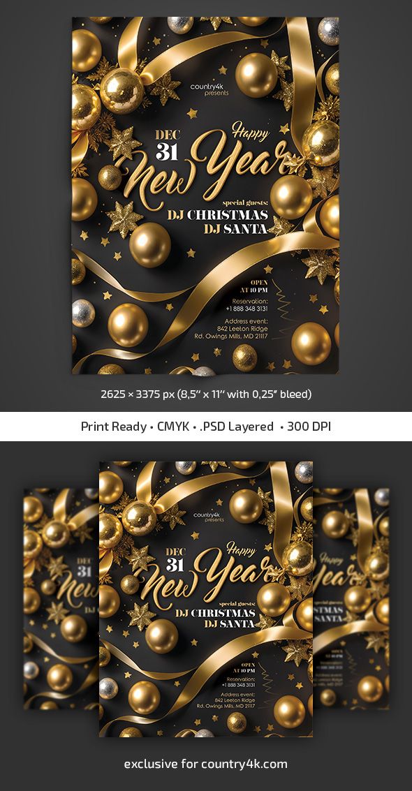 Image preview flyer free happy new year flyer psd template