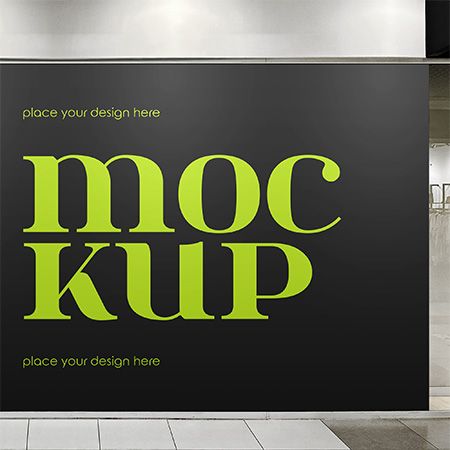 Preview mockup small free signboard store coming soon mockup