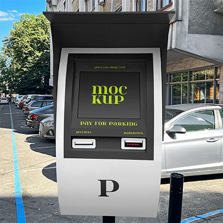 Free Pay for Parking Station Mockup