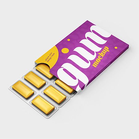 Pack of Chewing Gum Mockup Set