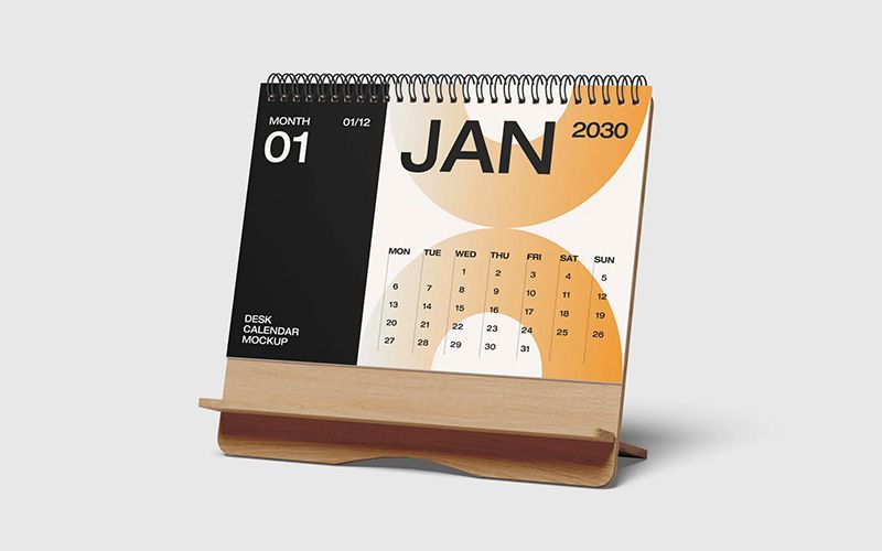 52 50 premium and free calendar mockup in psd
